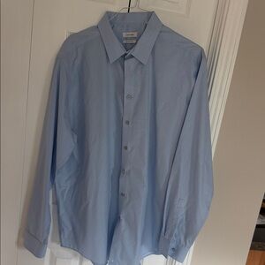 Calvin Klein Men's Light Blue Dress Shirt slim tall size 36/37